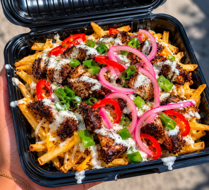 jerk chicken fries